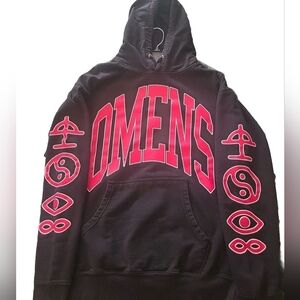 ‘Bad Omens’ Varsity Hoodie Unisex Large Sweatshirt Band Merch Black Red - RARE